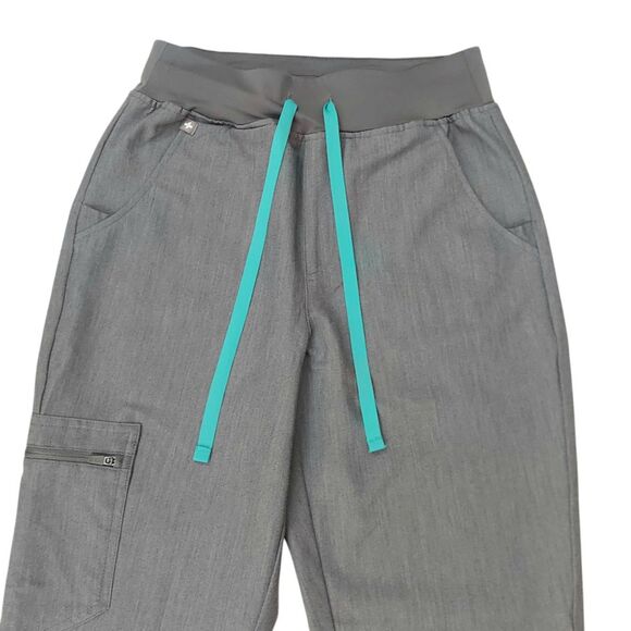 Figs Zamora Jogger Scrub Pants Womens XS Gray Technical Comfortable Uniform Work - Picture 2 of 12